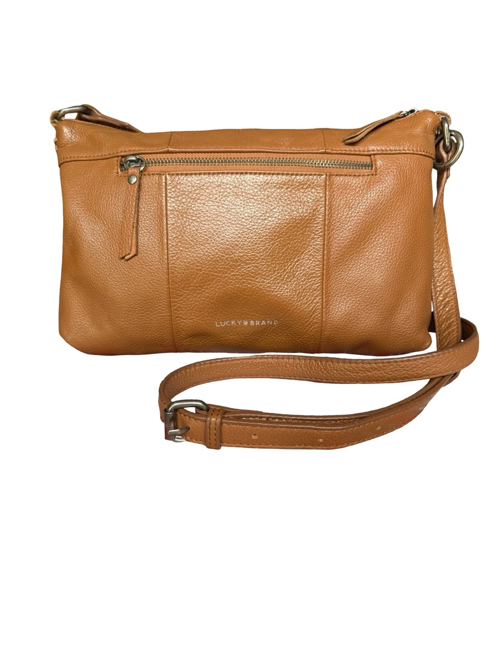 Lucky Brand Cognac Leather Crossbody Bag